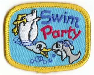 Girl/Boy SWIM PARTY Fun Patches Crests SCOUTS/GUIDES  