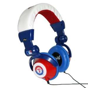 iHip MLF10278TX MLB Texas Rangers DJ Style Headphones, Blue/Red 