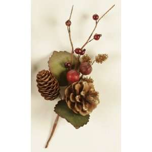   Pinecones, Berries and Leaves Holiday Adornment