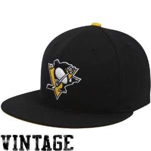  Mithchell & Ness Pittsburgh Penguins Black Vintage Logo 