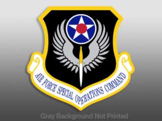 Air Force Special Operations Command Sticker   US AFSOC  