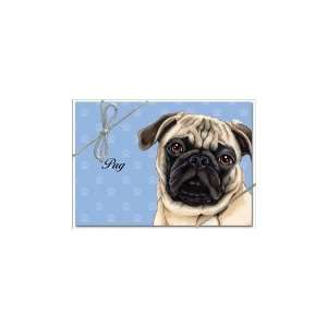  Pug (Brown/tan color) Boxed 8 Notecards with Envelopes 3.5 