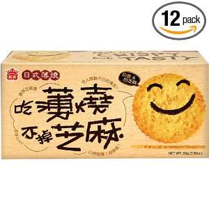 Mei Thin Cripsy Biscuit Wheat (Original and White Sesame), 3.35 