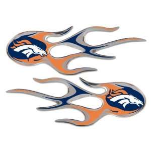 NFL Denver Broncos Sticker   Set of 2 Flame  Sports 