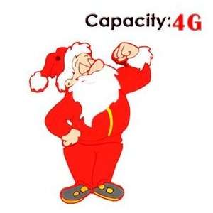  4GB Fist Santa Claus USB Flash Drives Disk (Red 