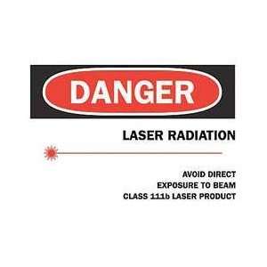  Danger Laser Sign,10 X 14in,r And Bk/yel   BRADY 