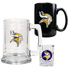 Great American Products Minnesota Vikings Tankard/Mug/Shot Glass Set 