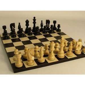   and Natural Boxwood Russian Knight Wooden Chess Set 