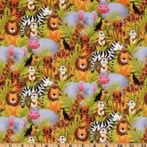  44 Wide Jolly Jungle Flannel Jamboree Forest Fabric By 