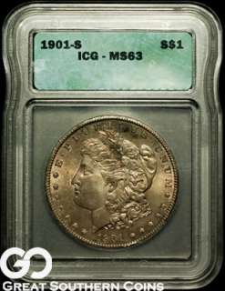 1901 S ICG Morgan Silver Dollar MS 63 ** KEY DATE DOLLAR  
