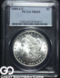 1885 CC PCGS Morgan Silver Dollar MS 65 ** OUTSTANDING  