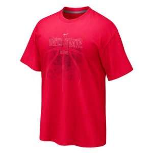  Ohio State Buckeyes Red Nike Walk On Basketball T Shirt 