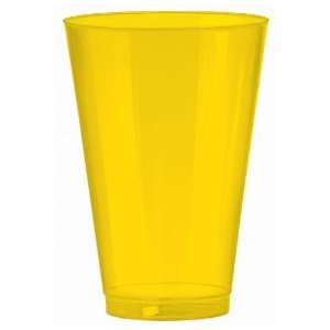   Party By Amscan Yellow 14 oz. Premium Plastic Cups 