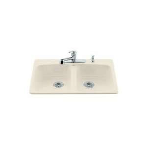    Rimming Kitchen Sink w/Five Hole Faucet Drilling K 5942 5 47 Almond
