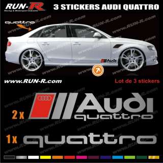 Sticker Audi   A1 A3 S3 A4 S4 A6 RS TT Quattro   AU21  