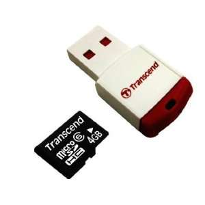  Flsh 4Gb Microsdhc(With Reader) By Transcend