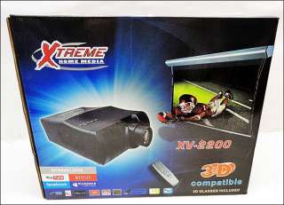 Xtreme Home Media XV 2200 LCD Projector w/ Projection Screen [5 