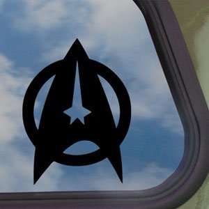  Star Trek Starfleet Shield Black Decal Window Sticker 
