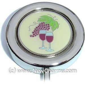    Wine And Grapes Purse Hanger Table Handbag Hook Organizer Jewelry