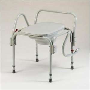  AdjustableDrop Arm Commode w/ Elongated Seat Opening