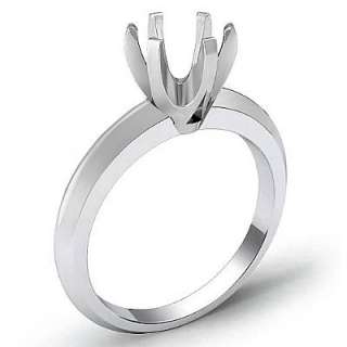 1g 6 Prong Ring Solitaire Semi Mount Platinum s5.5 Engagement Women 