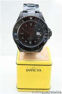 Mens Invicta Combat Black Ion Plated NH35A Automatic Grand Diver Watch 