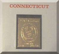 Original 13 US Colonies 23 Karat Gold Stamps  