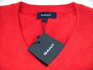 GANT PULLOVER PULLI V   AUSSCHNITT L 50 52 ROT NP 100 EURO NEU in 