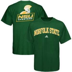  adidas Norfolk State Spartans Green Relentless T shirt 