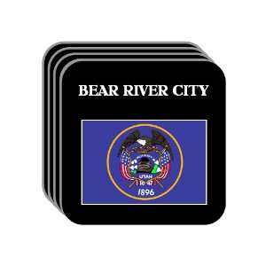  US State Flag   BEAR RIVER CITY, Utah (UT) Set of 4 Mini 