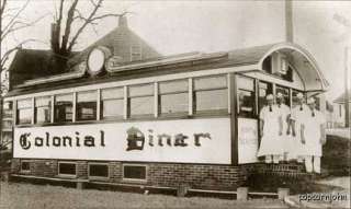 Beverly MA Colonial Diner Clock Postcard Print  