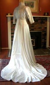 Ethereal 1911 Edwardian/Titanic Replica Silk Satin Wedding Gown 