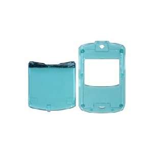  Clear Ocean Blue Faceplate For Motorola RAZR V3