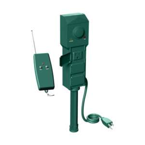 Outlet Power Center Ground Stake Remote Control Yard  