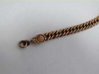 Antique HEAVY Link Gold Filled Pocket Watch Chain w/ T Bar   44.6 