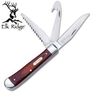  Elk Ridge 3 Blade Pakawood Folding Pocket Knife 