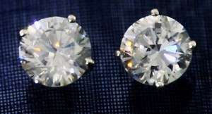   Earrings Top CZ Moissanite Simulant Best Faux Solid Sterling Silver