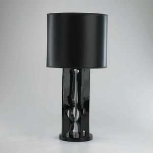  Cyan Lighting 02096 One Light Tortus Lamp, Gloss Black 