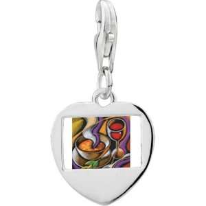  925 Sterling Silver First Course Art Photo Heart Frame 