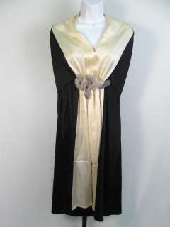 LUISA BECCARIA B&W Silk Sleeveless Dress Size 44  