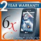 6x C. Skins LG OPTIMUS V for Sprint Clear Screen Protector, LCD Cover 