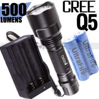 UltraFire G4 MCU 5W 500 Lumens CREE Q5 5 Mode LED Flashlight & Strap