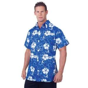 Lets Party By Underwraps Blue Hawaiian Shirt Adult Plus Costume / Blue 