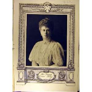  1911 Queen Mary Old Print Royal Portrait