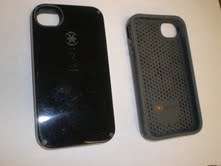 SPECK CANDYSHELL GLOSSY CASE COVER APPLE IPHONE 4/4S BLACK/GRAY  