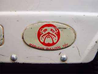 Marusan Japan Bulldog Toy Ambulance Pressed Steel 1950s  