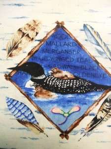 Clothwork Lake Lodge Animal Forest Bird Owl Loon Fabric  