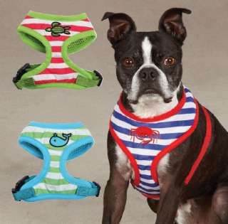 Soft Fabric Beachcomber Dog Harness Striped Mesh Harnesses Zack & Zoey 