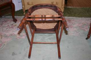 Late 19th Century Victorian Walnut Wood Cane Side Chair  