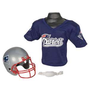 New England Patriots Kids/Youth/Boys NFL Football Helmet/Jersey, Small 